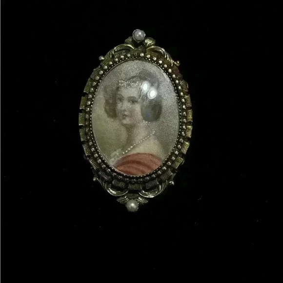 robert Jewelry - Original By Robert Hand Painted Brooch/ Pendant
